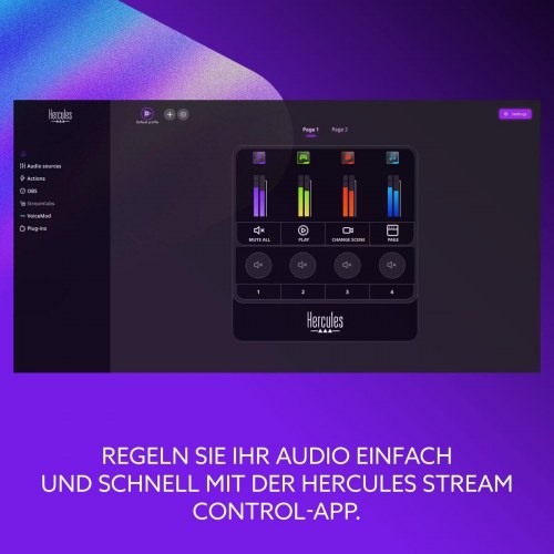 Streaming lydmixerkit Hercules - sort med mikrofon (USB 2.0)