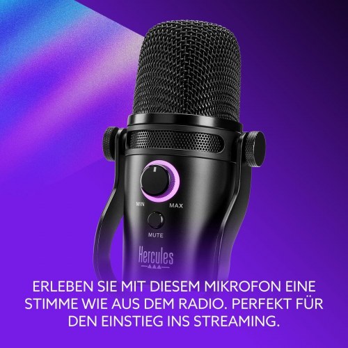 Streaming lydmixerkit Hercules - sort med mikrofon (USB 2.0)