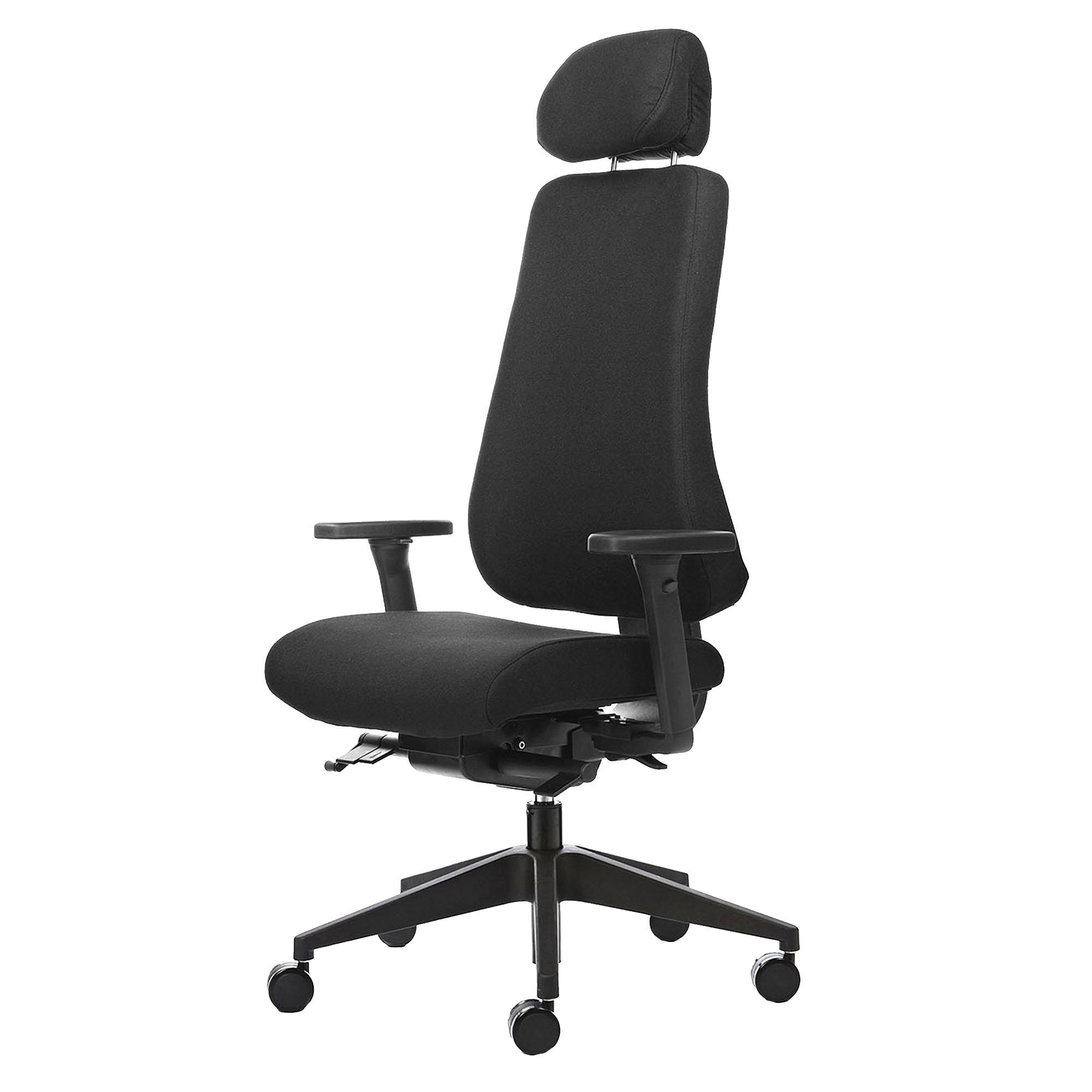 Kontorstol med nakkestøtte Canadian Ergo 04, sort