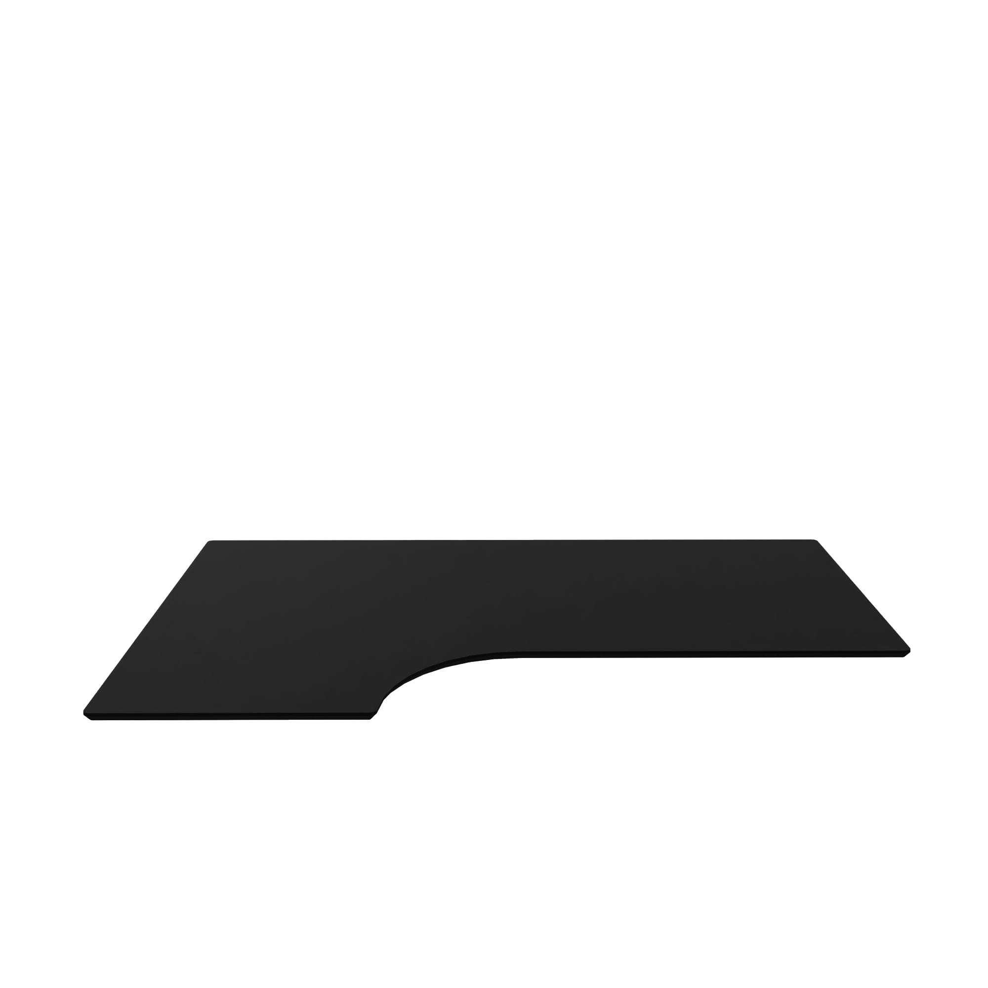 Bordplade i linoleum 110×180 cm – venstre, sorte affasede kanter