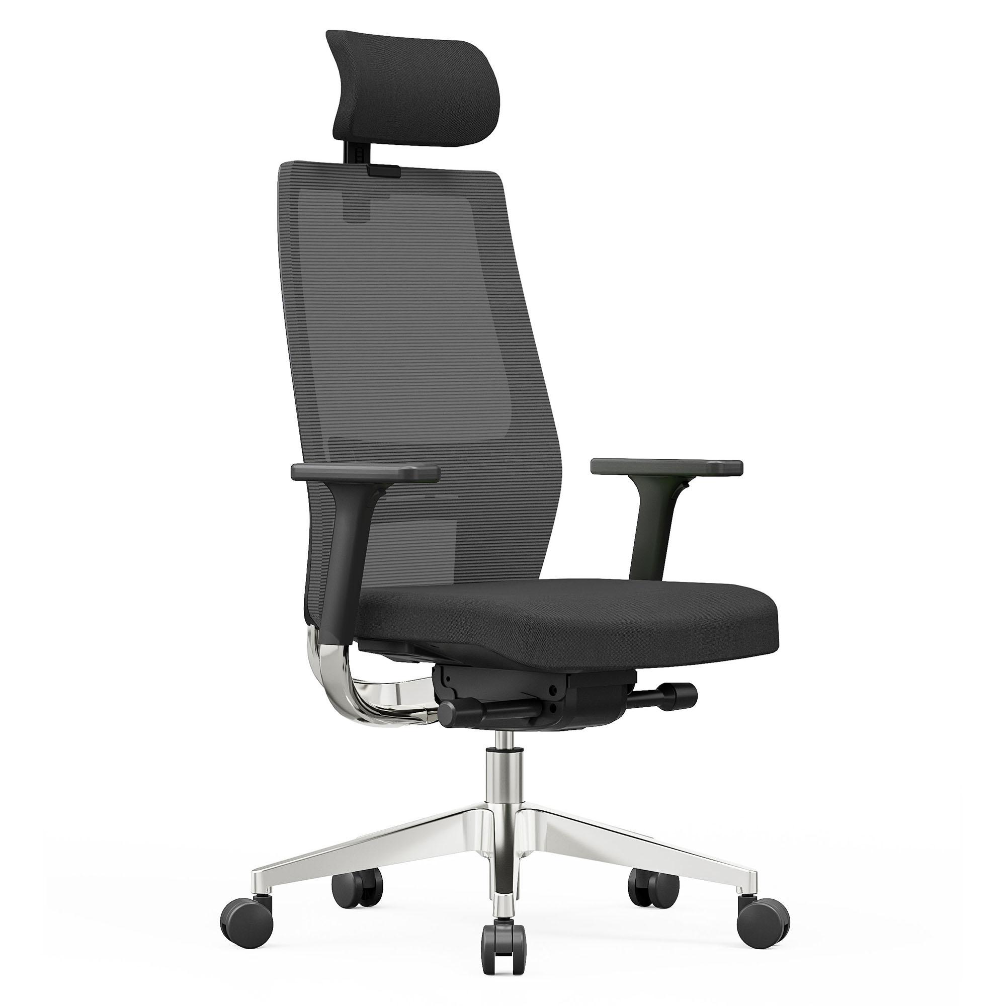 Kontorstol med netryg Preta, sort