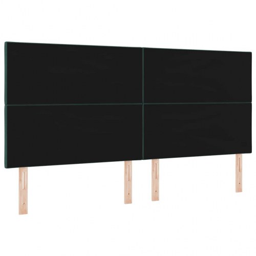 LED-sengegavl i mørkegrøn fløjl - 200 cm