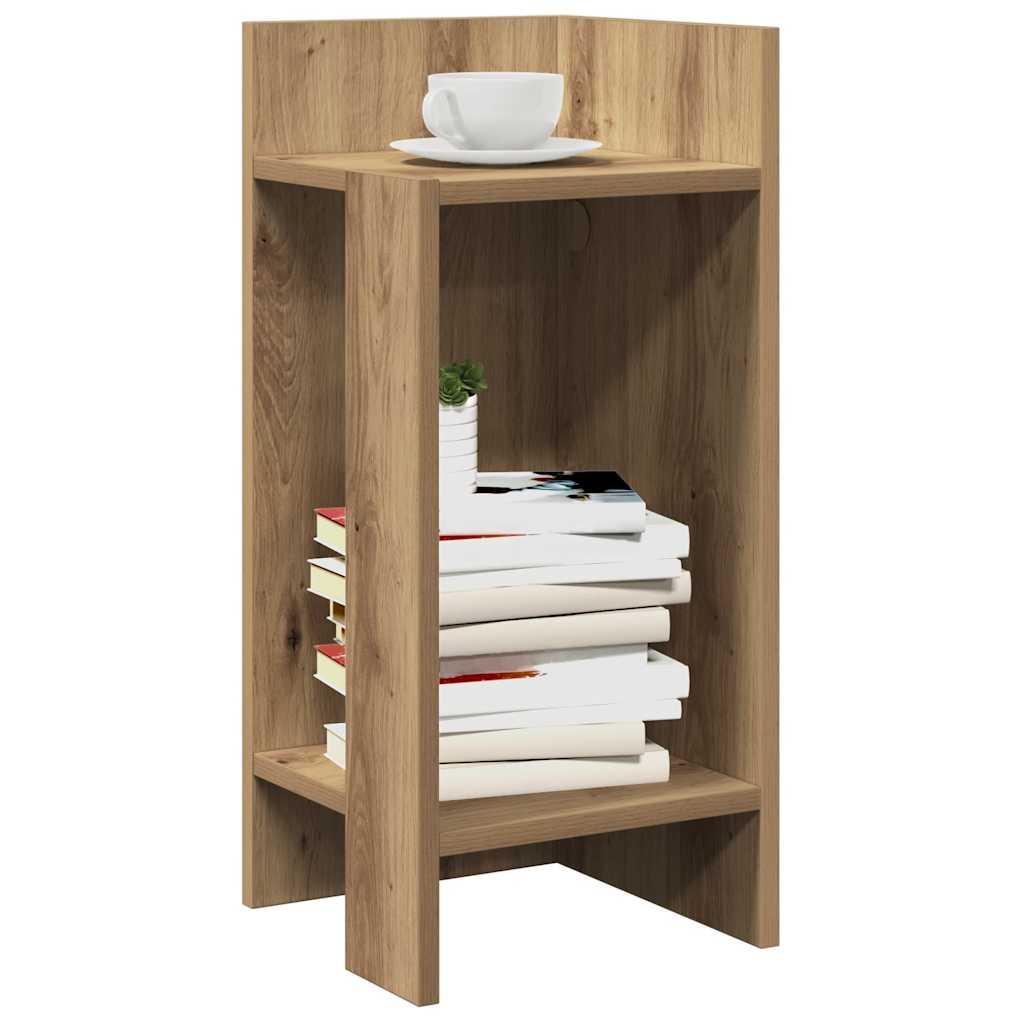 Sideborde 2 stk med reol artisan eg 25,5x27x60 cm