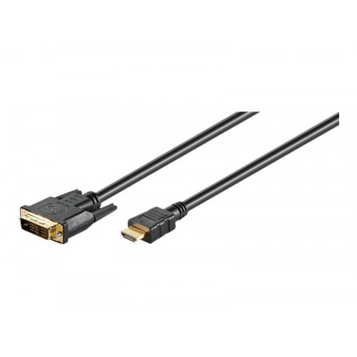 HDMI til DVI-D kabel 1 m – Goobay (sort, single-link)