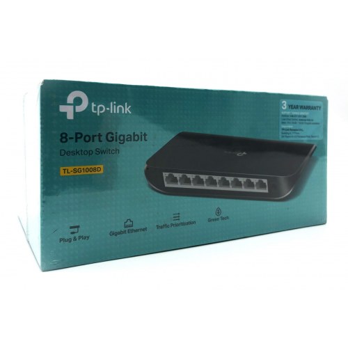 Netværksswitch TP-Link TL-SG1008D – 8-port Gigabit desktop