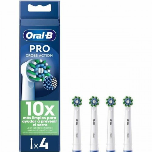 Oral-B Pro Cross Action - tandbørstehoveder, 4 stk., hvid