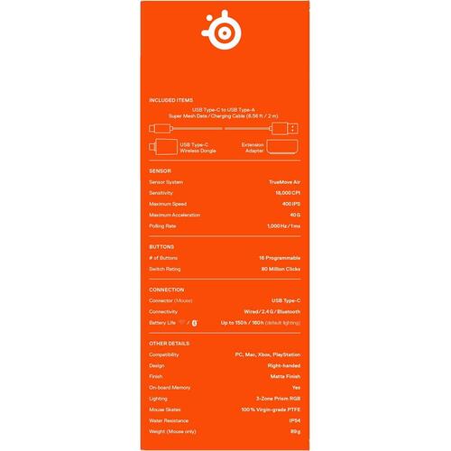 Gaming mus SteelSeries Aerox 9 - trådløs, sort
