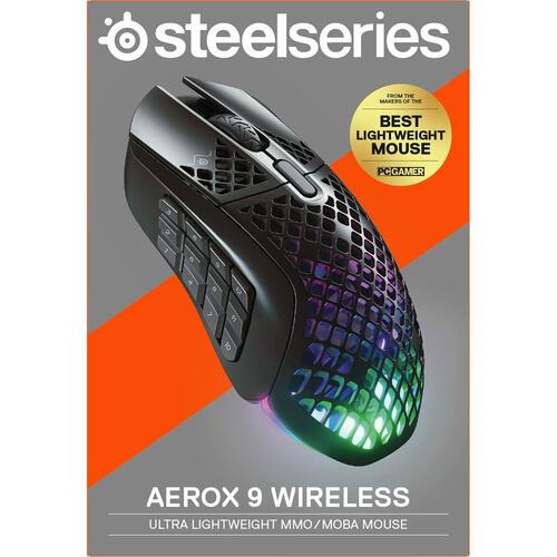 Gaming mus SteelSeries Aerox 9 - trådløs, sort