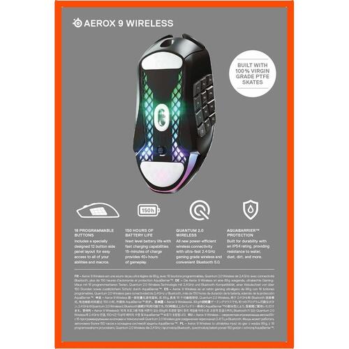 Gaming mus SteelSeries Aerox 9 - trådløs, sort