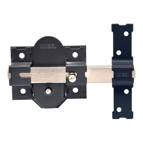 Sikkerhedslås til dør Micel - overflademontering, stål, grå, 50 mm