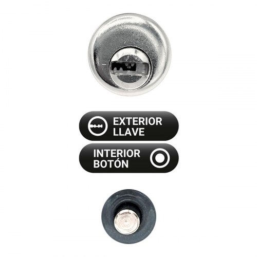 Sikkerhedslås til dør Micel - overflademontering, stål, grå, 50 mm