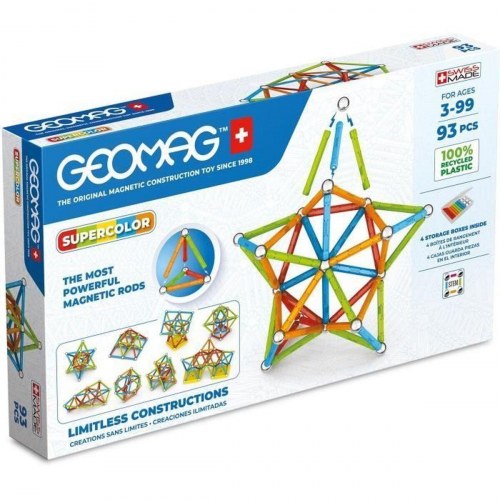 Magnetisk byggesæt Geomag Supercolor - 93 dele