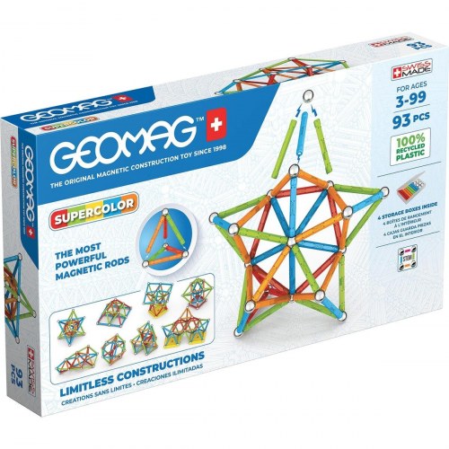 Magnetisk byggesæt Geomag Supercolor - 93 dele