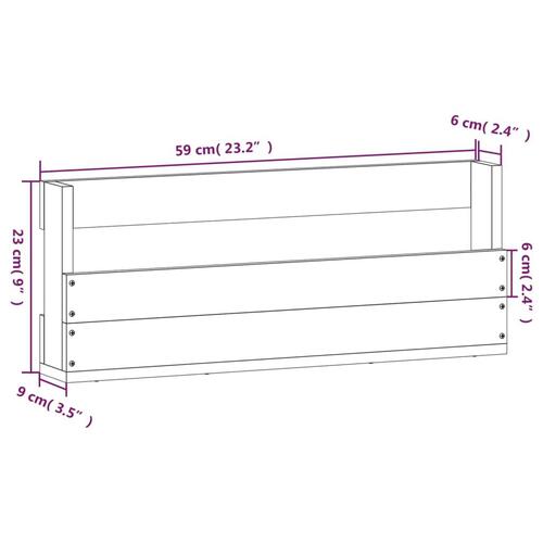 Væghængte skohylder 2 stk. 59x9x23 cm massivt fyrretræ (OUTLET A)