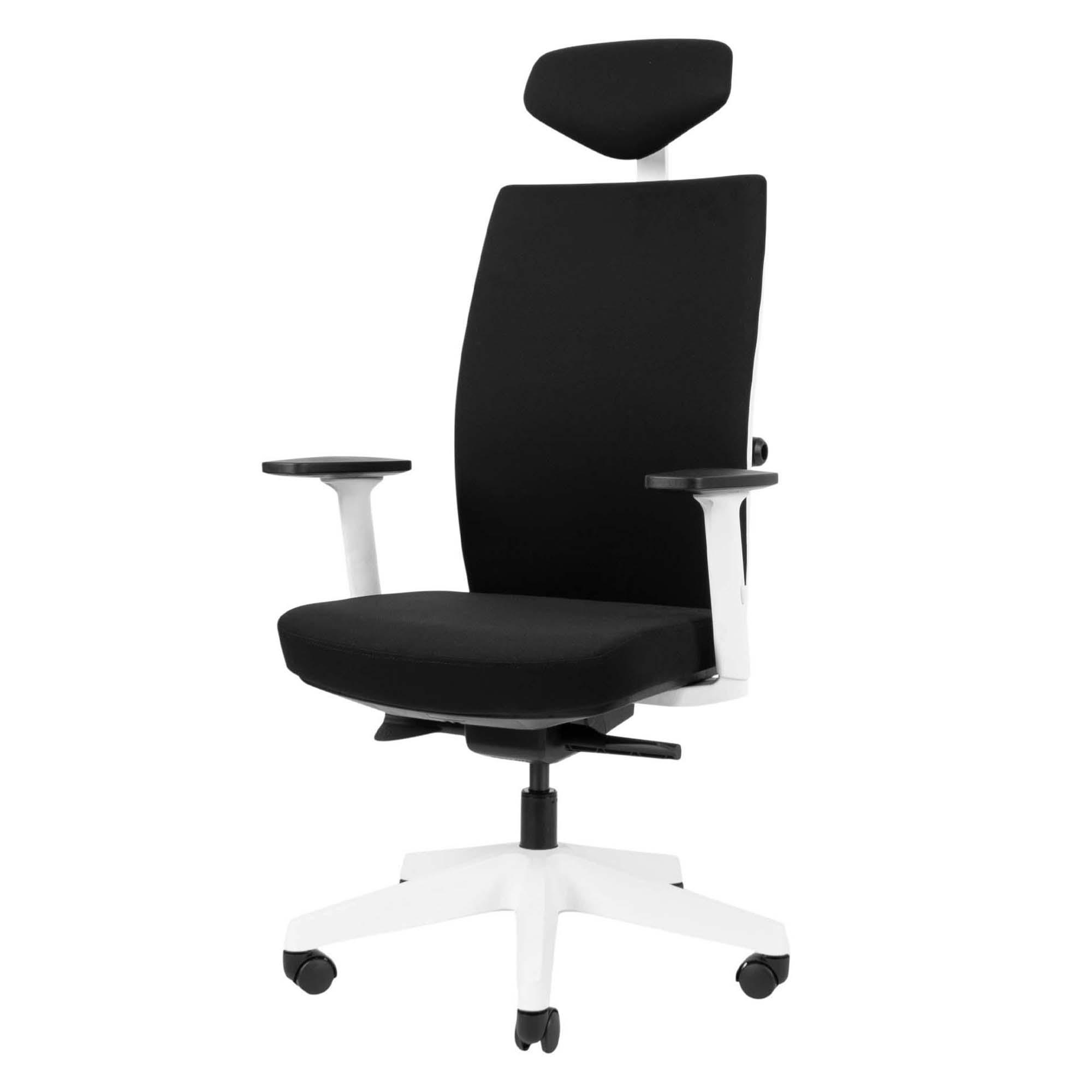 Kontorstol ergonomisk Manager Soft, hvid/sort