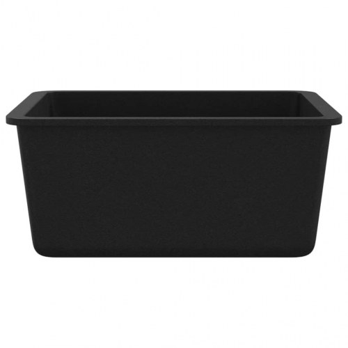 Granit køkkenvask enkelt vask sort