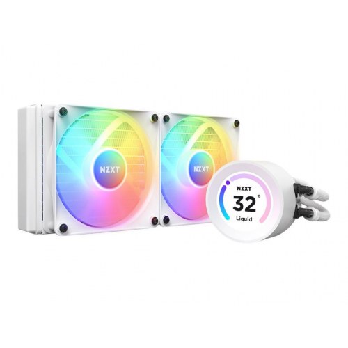 Vandkøling CPU - NZXT Kraken Elite 240 RGB, hvid, 120 mm