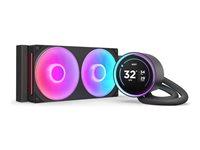 CPU køler vandkøling NZXT Kraken Elite 240 RGB, sort – 2 x 120 mm, LCD billede