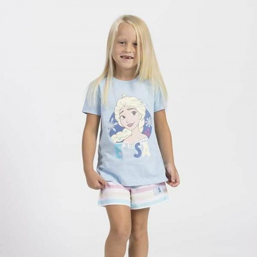 Pige pyjamas Frozen - Elsa, kortærmet t-shirt og shorts, 7 år
