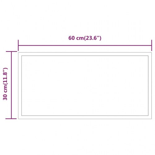 Badeværelsesspejl med LED-lys 30x60 cm