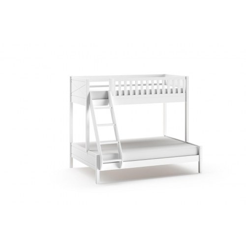 Køjeseng Scott familieseng 140x200 + 90x200 – hvid