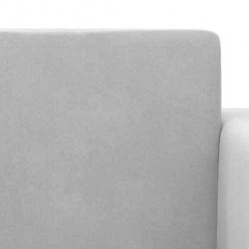 Sofaseng til børn i blødt plys - lysegrå minisofa