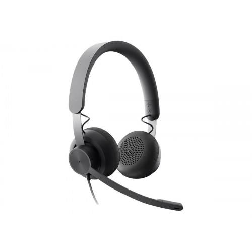 Hovedtelefoner med ledning Logitech Zone Wired headset – USB-C – grafit