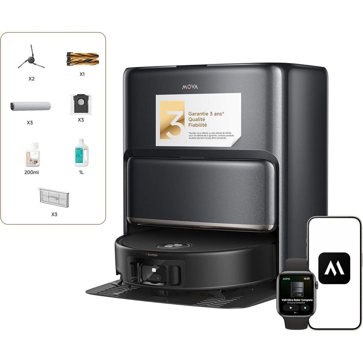 Robotstøvsuger MOVA - 6400 mAh, sort