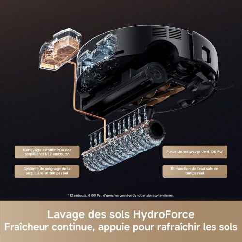 MOVA robotstøvsuger - 6400 mAh, HEPA-filter, 56 dB - Sort