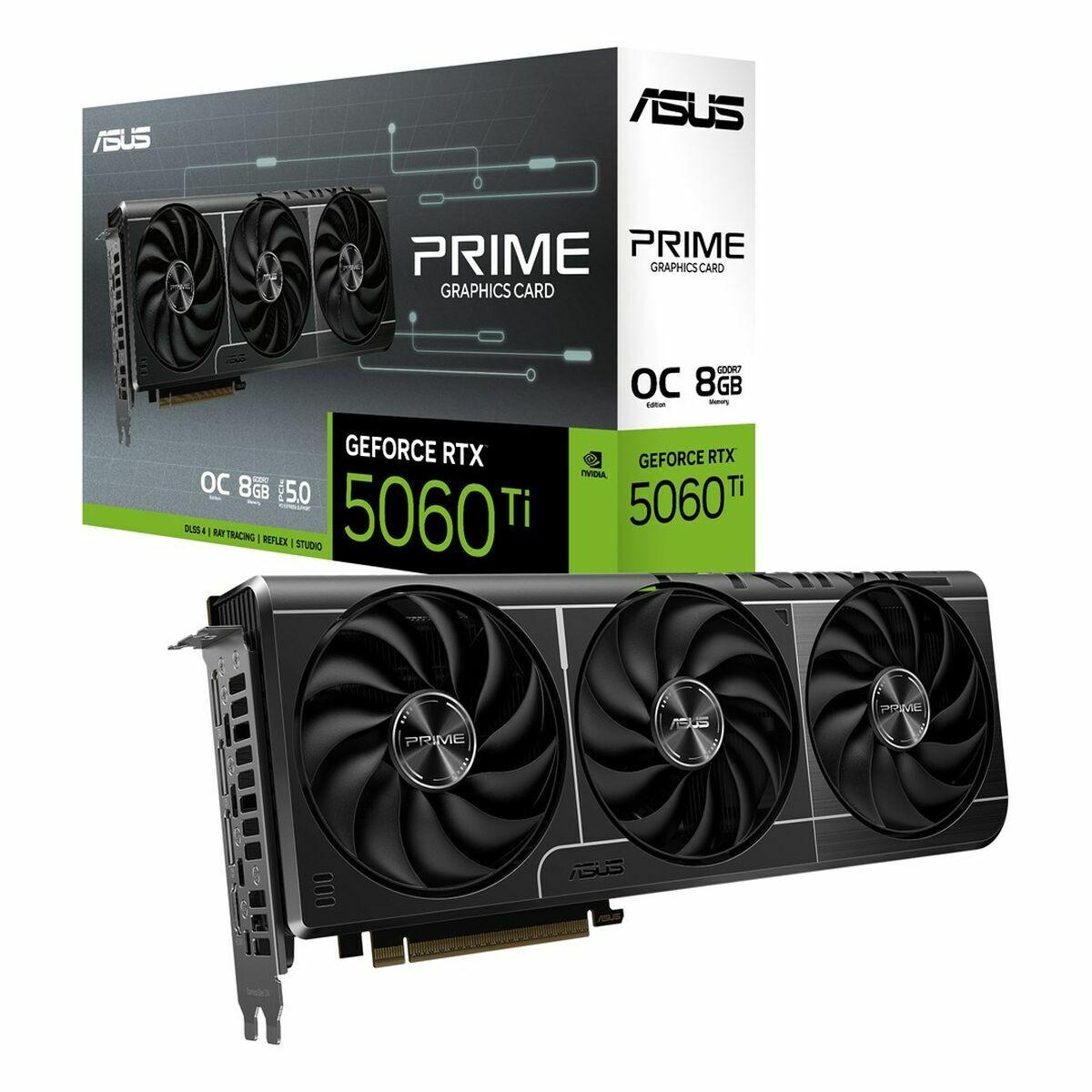 Grafikkort Asus GeForce RTX 5060 Ti 8 GB GDDR6 (Prime, 3x blæser)