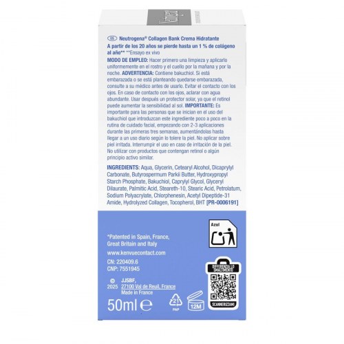 Fodcreme fugtgivende Neutrogena Collagen Bank 50 ml