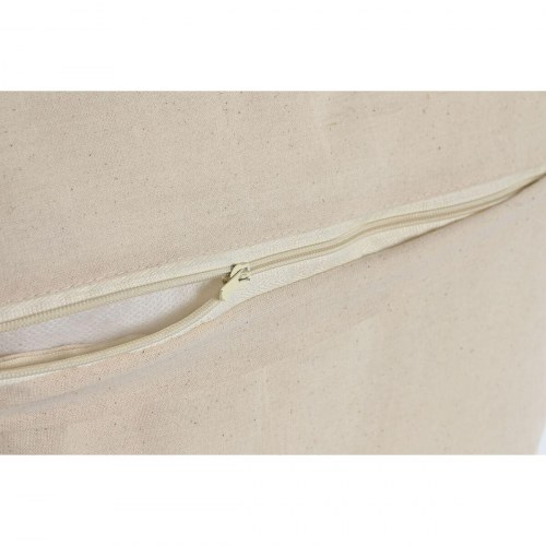 Pyntepuder - Hvid/Natur med træmotiv, 45 x 45 cm, 2 stk.