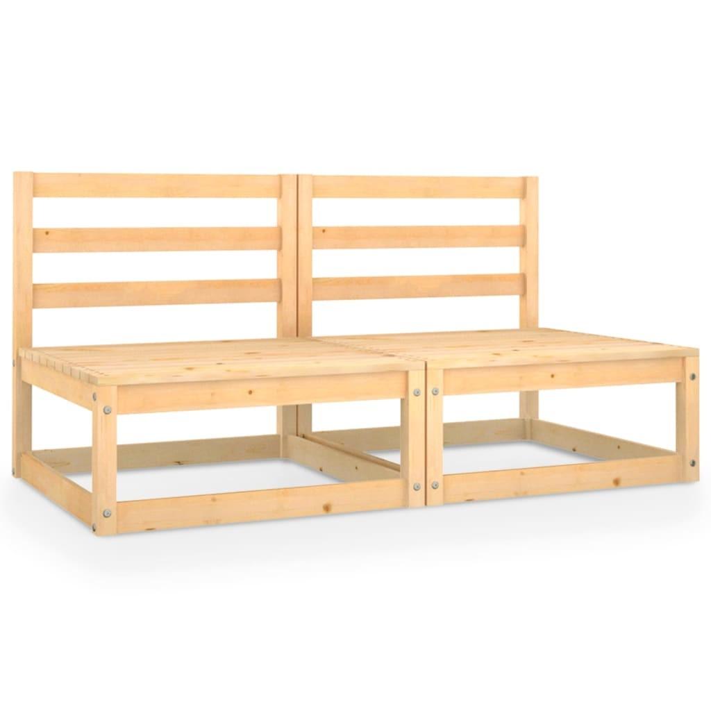2-personers havesofa massivt fyrretræ