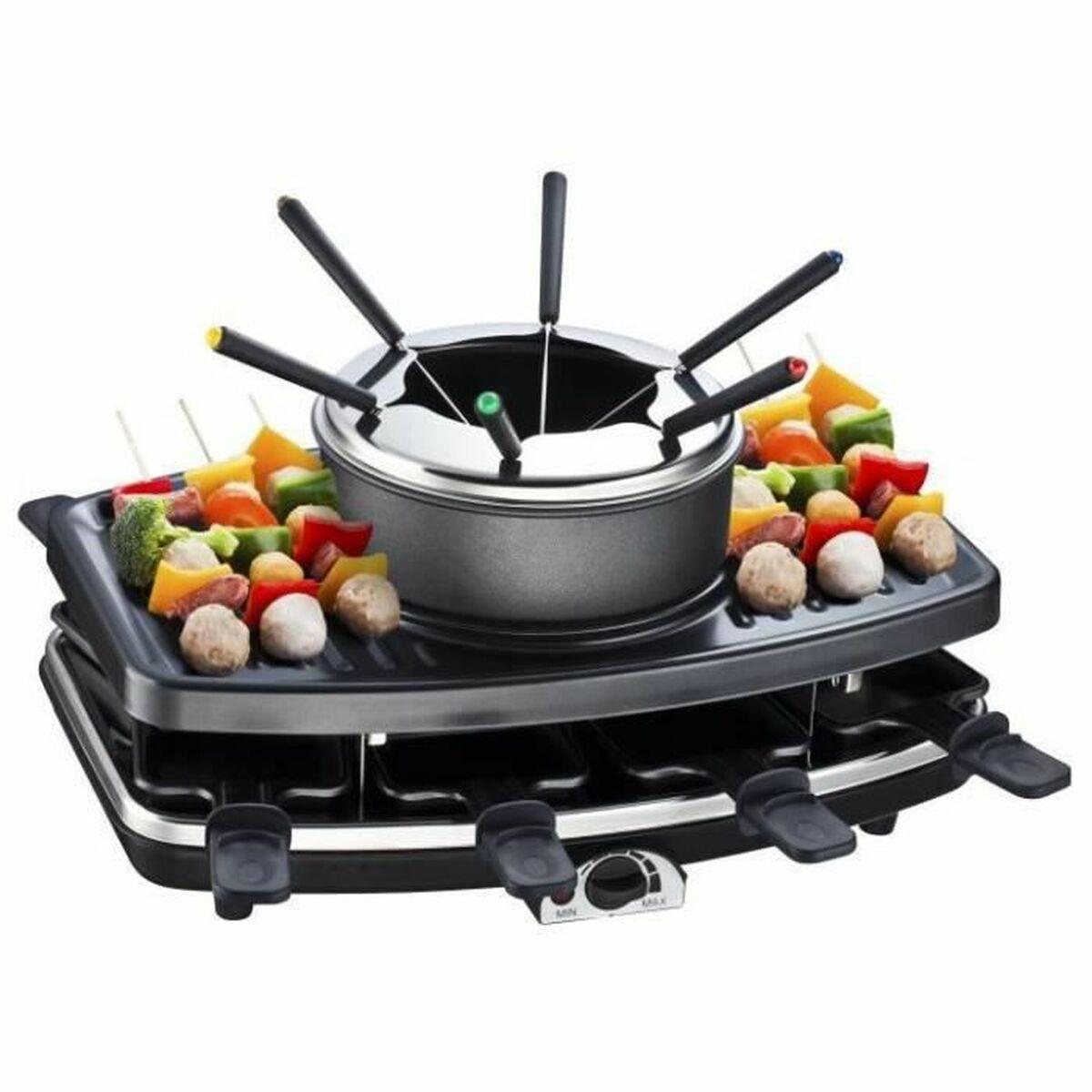 Raclette grill med fondue Continental Edison FD12881 - 1.100 W