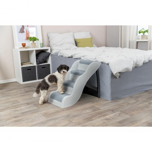Hundetrappe Trixie lysegrå - naturgummi/plast TPR 38,5 × 60 × 79 cm