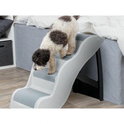 Hundetrappe Trixie lysegrå - naturgummi/plast TPR 38,5 × 60 × 79 cm