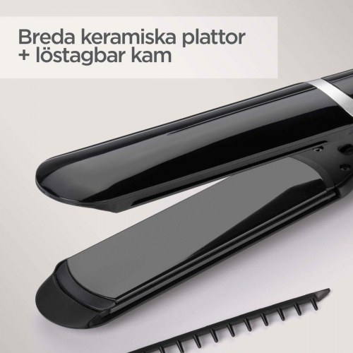 Glattejern Babyliss ST397E - sort, bred med keramiske turmalinplader