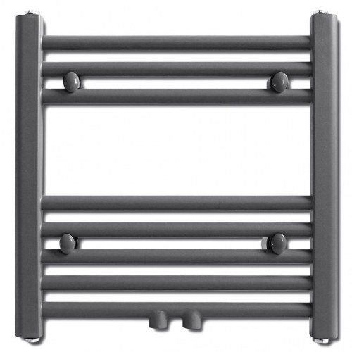 Håndklæderadiator 480x480 mm centralvarme lige grå