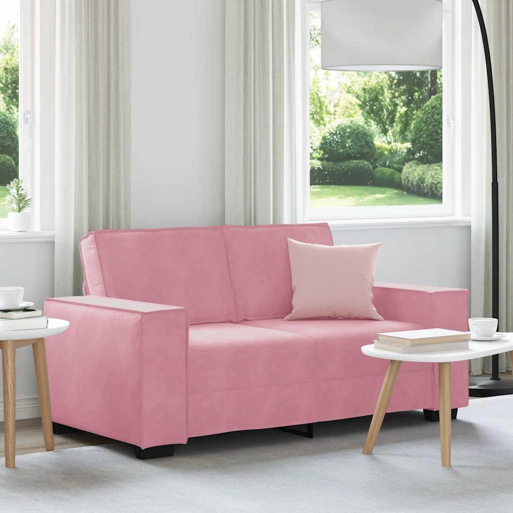 2-personers sofa 120 cm flÃ¸jl lyserÃ¸d