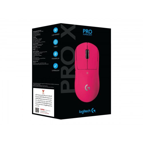 Trådløs gaming-mus Logitech G Pro X Superlight – pink