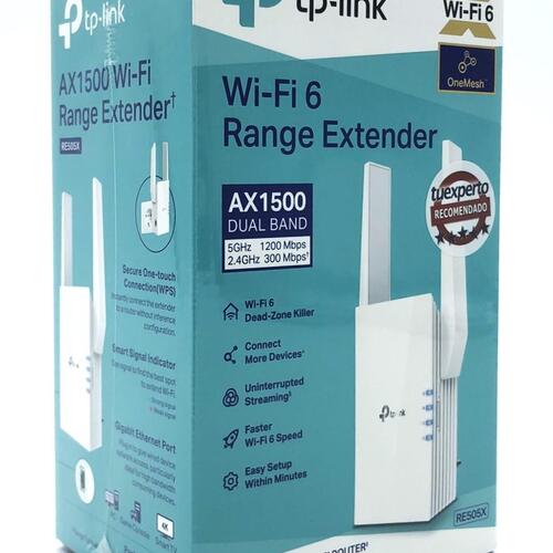 Wi-Fi 6 rækkeviddeforlænger TP-Link RE505X AX1500 (Ekstern)