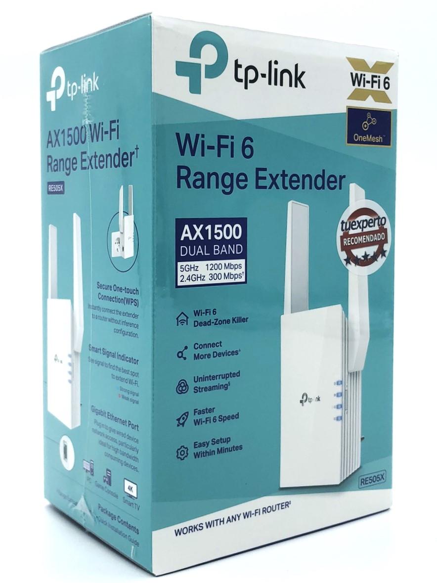 Wi-Fi 6 rækkeviddeforlænger TP-Link RE505X AX1500 (Ekstern)