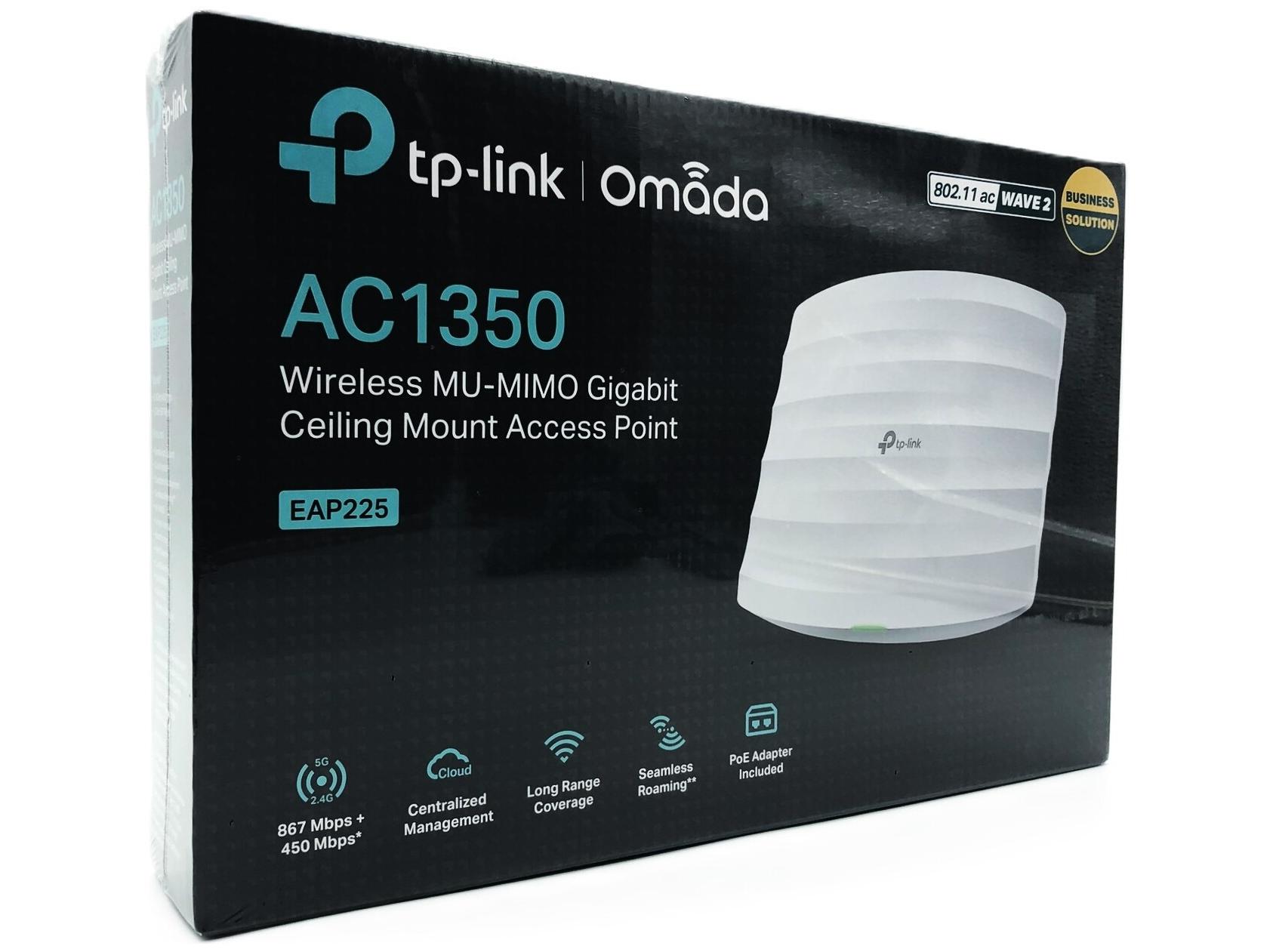 Access point TP-Link Omada EAP225 AC1350 – dual-band, hvid