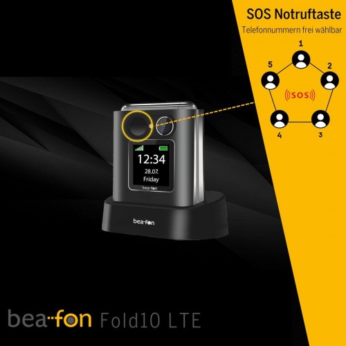 Trådløs telefon beafon FOLD10 LTE 4G klaptelefon