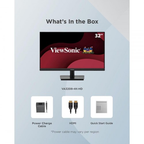 Skærm 32" 4K UHD ViewSonic VA3208 med HDR10