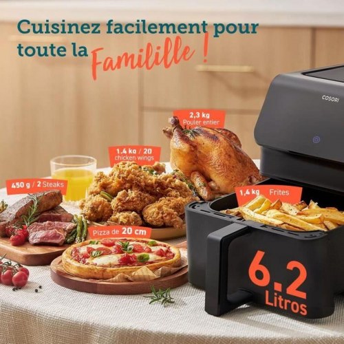 Airfryer Cosori Premium II Chef Edition - sort, 1700 W, 6,2 l