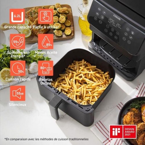 Airfryer Cosori Premium II Chef Edition - sort, 1700 W, 6,2 l