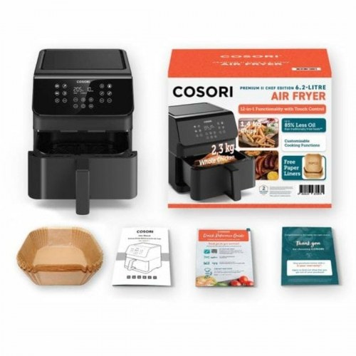 Airfryer Cosori Premium II Chef Edition - sort, 1700 W, 6,2 l