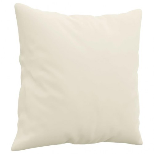 2-personers sofa i velour med pyntepuder - cremefarvet, sædebredde 120 cm