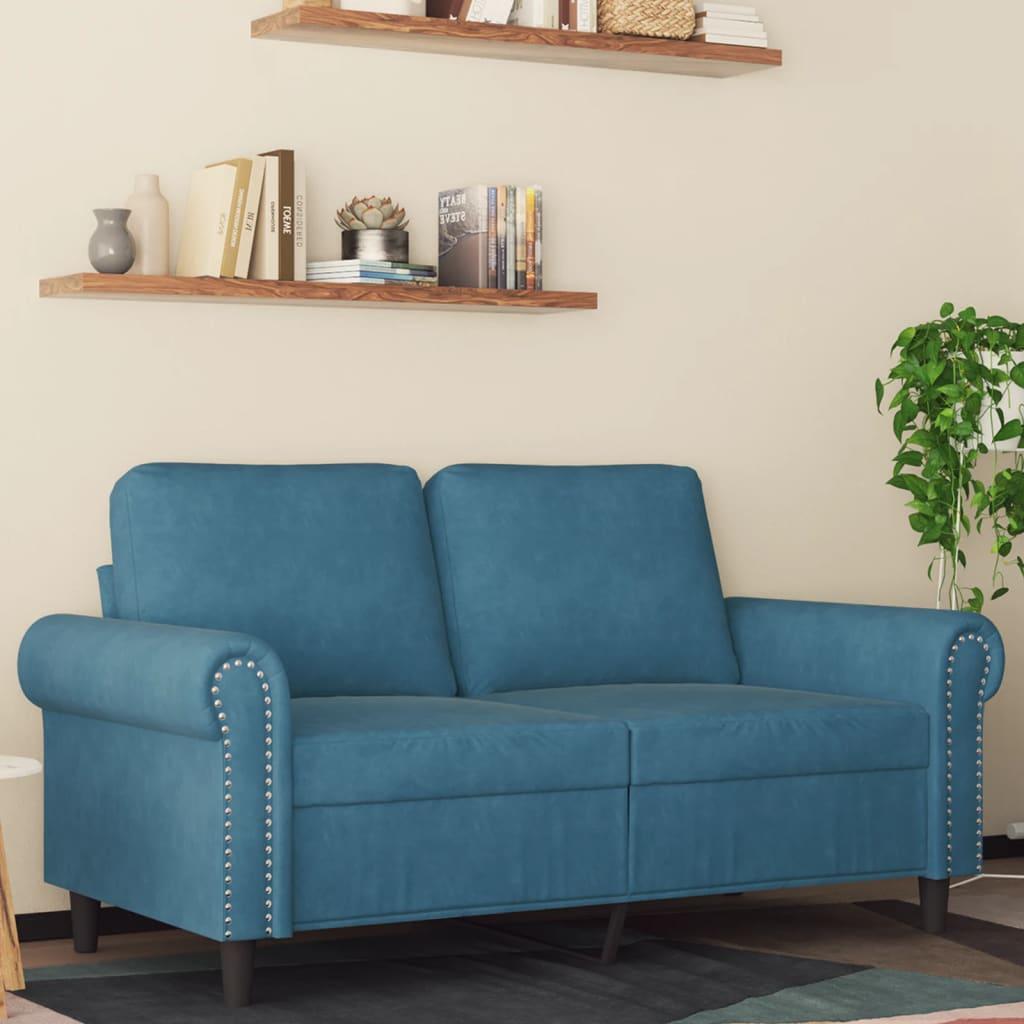2-personers sofa 120 cm flÃ¸jl blÃ¥
